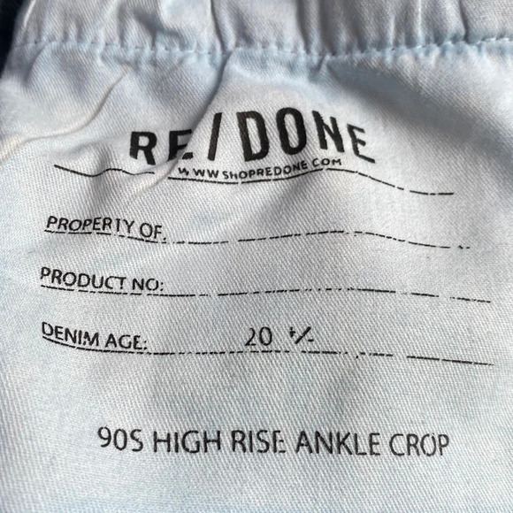 RE/DONE 90's High Rise Ankle Crop Size 27 - Picture 13 of 14